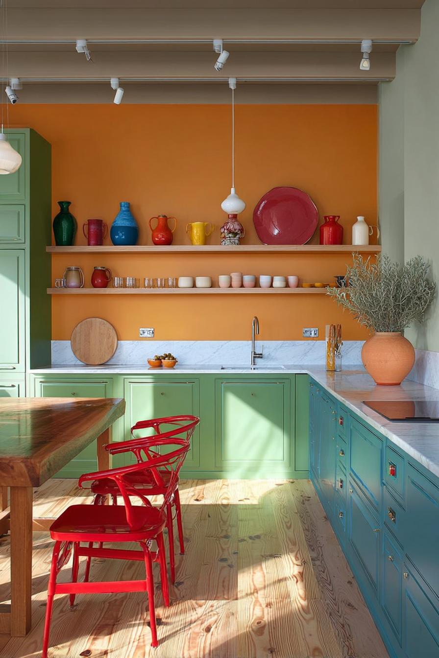 Highlight Bold Contrasts with Red Chairs For Cool Impact