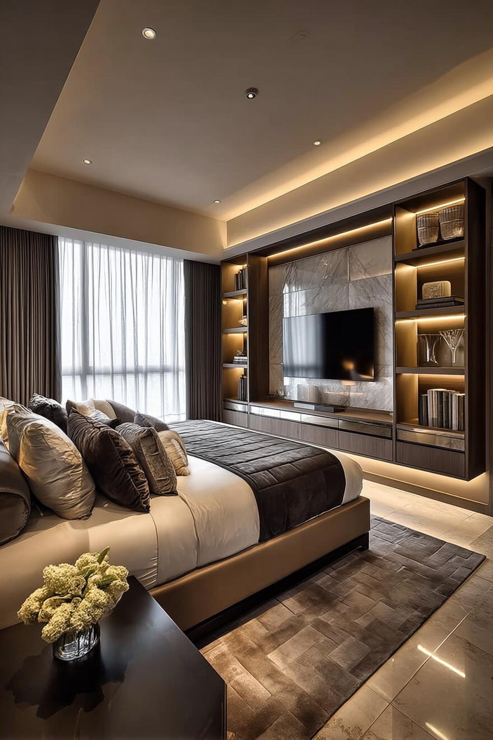 Highlight Built in Shelving with Ambient Lighting For Classy Decor