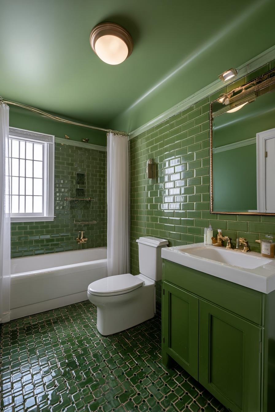 Highlight Geometric Tile Patterns For Unique Bathroom Flooring Inspiration