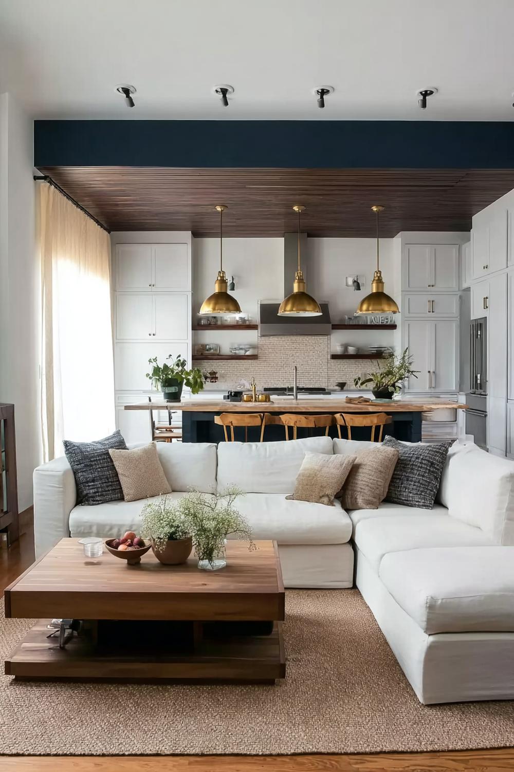 Highlight Mixed Wood Tones to Add Warmth and Texture For Small Apartment