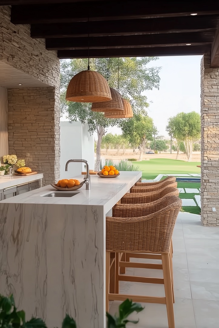 Highlight Rattan Pendant Lighting for Natural Outdoor Charm