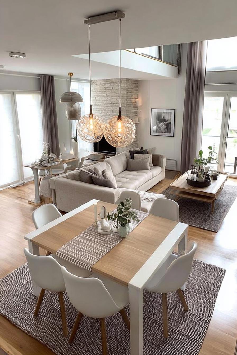 Highlight the Stone Fireplace Wall For Cozy Living Room Decor