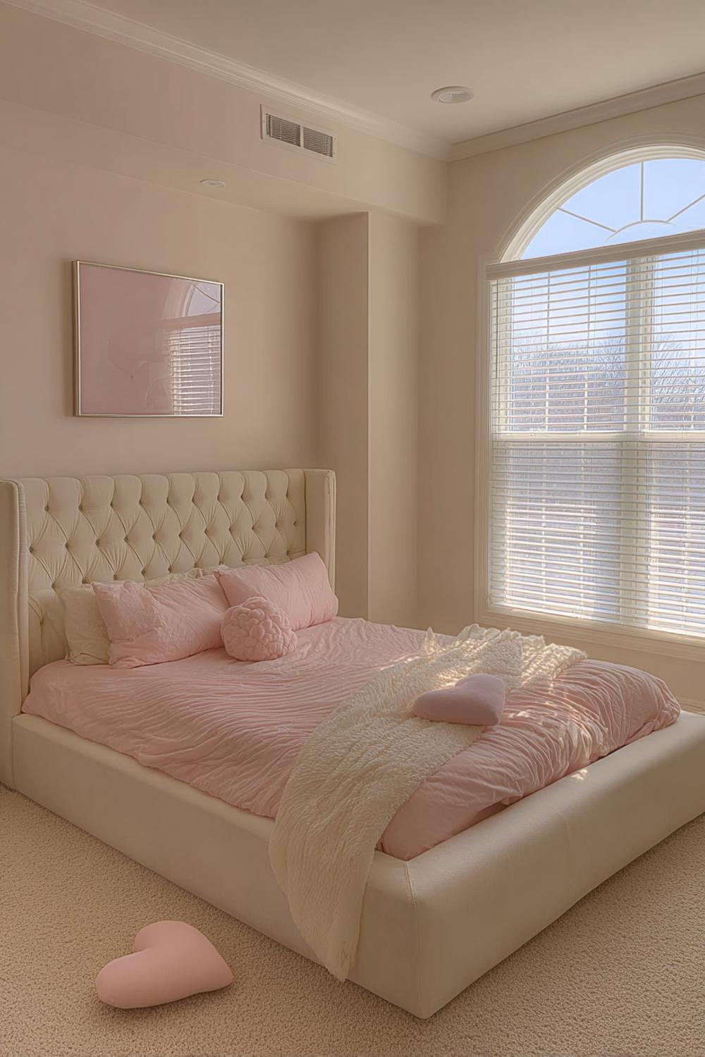 Highlight Tufted Headboard For Elegant Pink Grey Decor