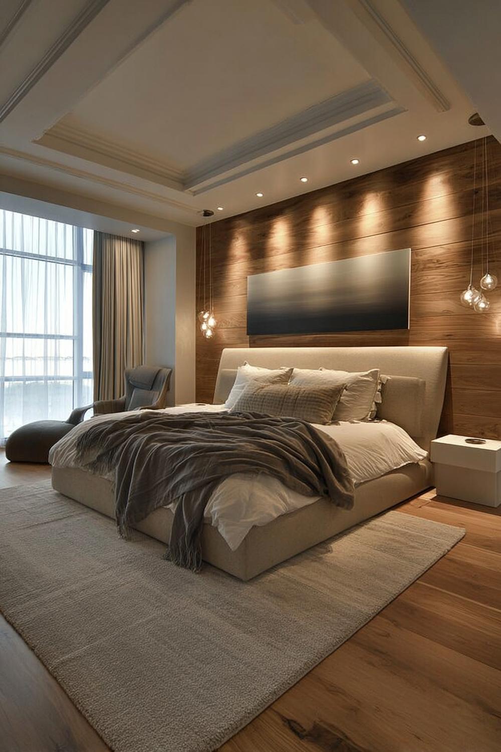 Highlight Warm Wood Paneling For Modern Elegant Appeal