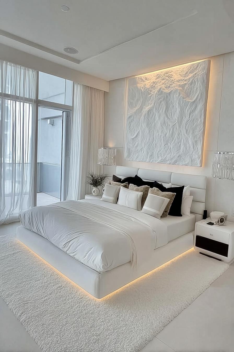 Illuminate the Bed Frame with Soft Underlighting For a Modern Glow