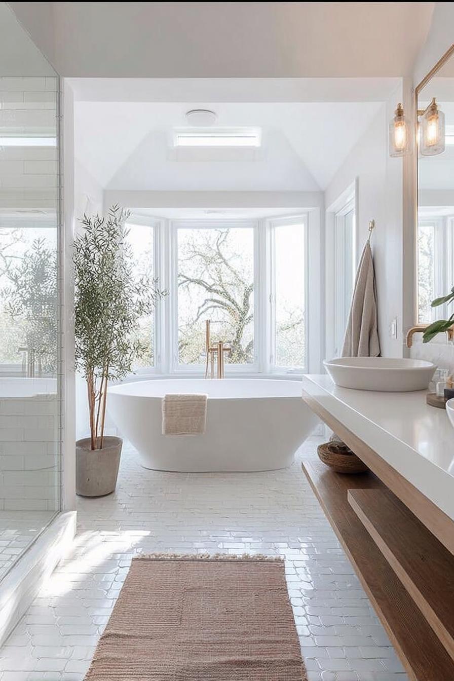 Incorporate a Freestanding Tub For Modern Appeal