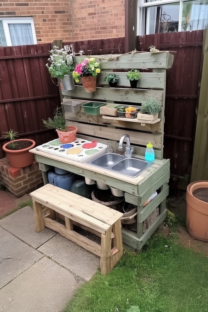 Incorporate a Handy Sink for Realistic Kids Outdoor Play