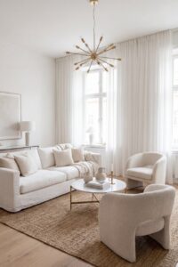 incorporate curved armchairs for a classy atmosphere