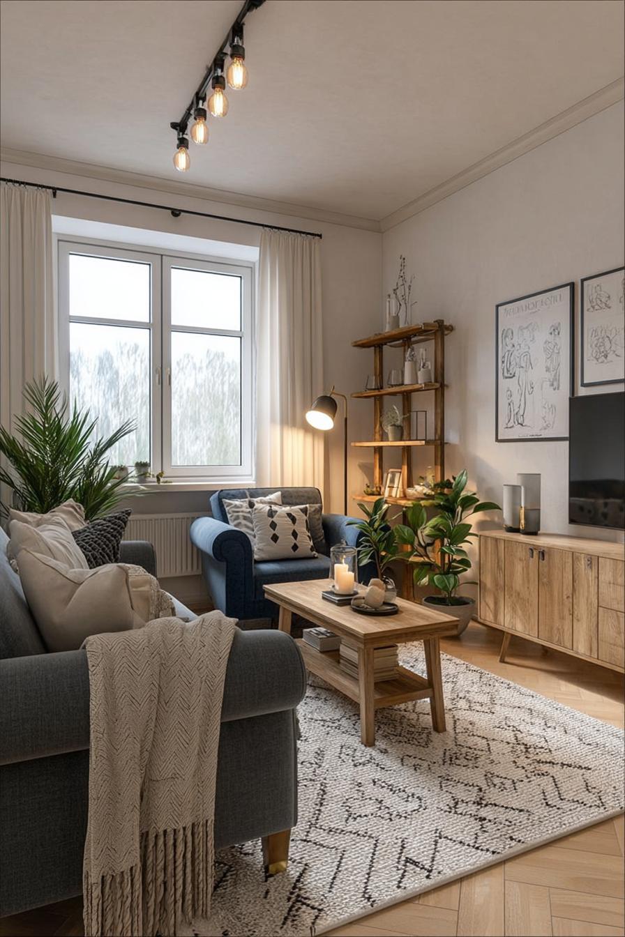 Incorporate Ladder Shelving For Functional Scandinavian Display