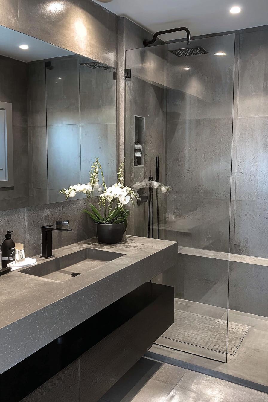 Install a Sleek Glass Divider For Seamless Shower Layout