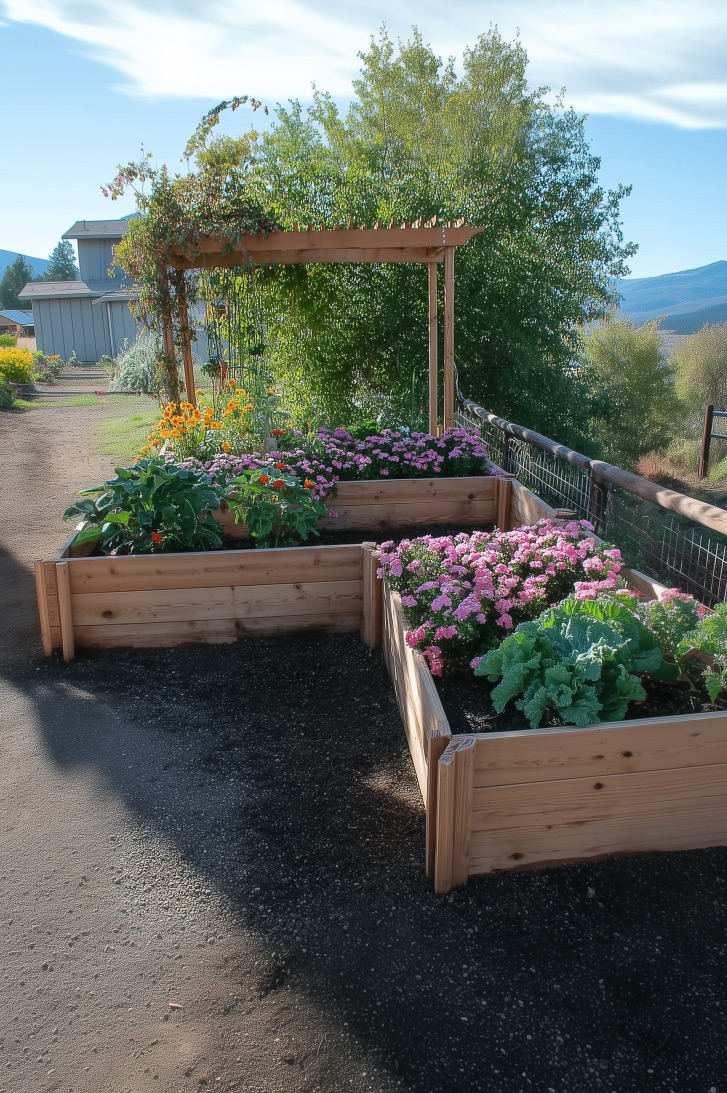 Install a Wooden Trellis for Vertical Flower Ideas