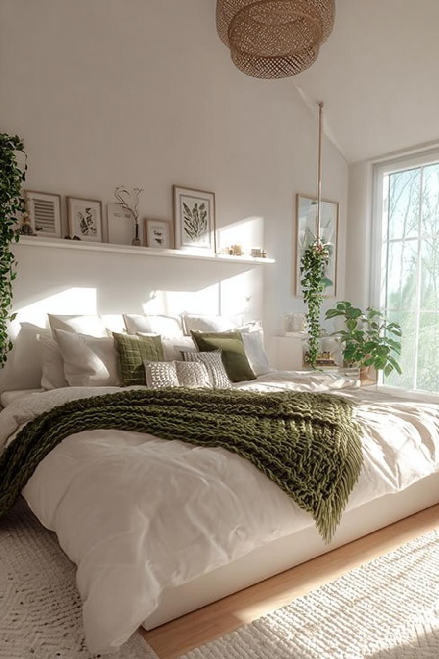 Integrate Cascading Greenery For a Fresh Boho Bedroom Feel