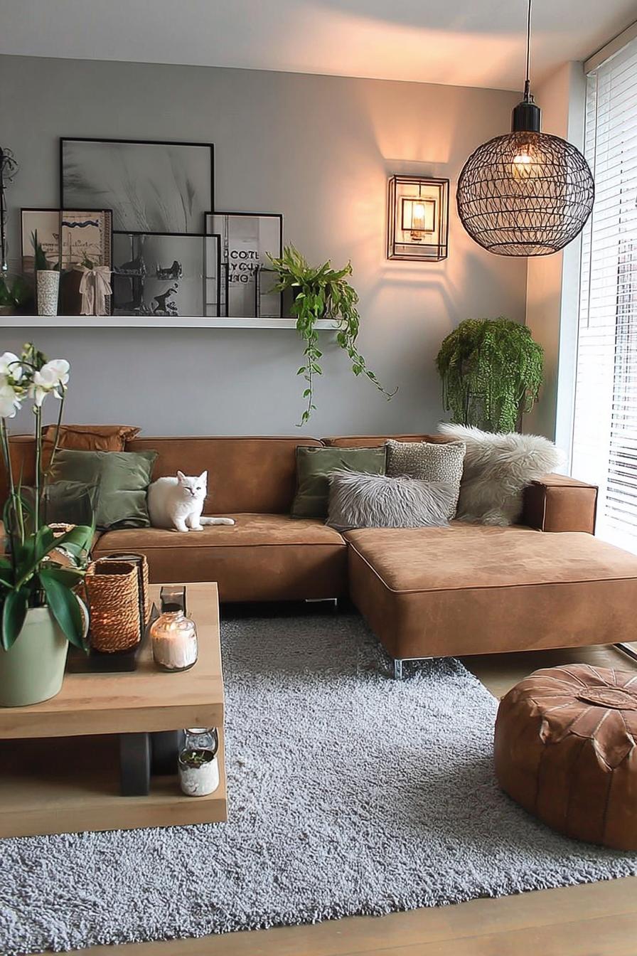 Introduce Warmth with a Leather Ottoman