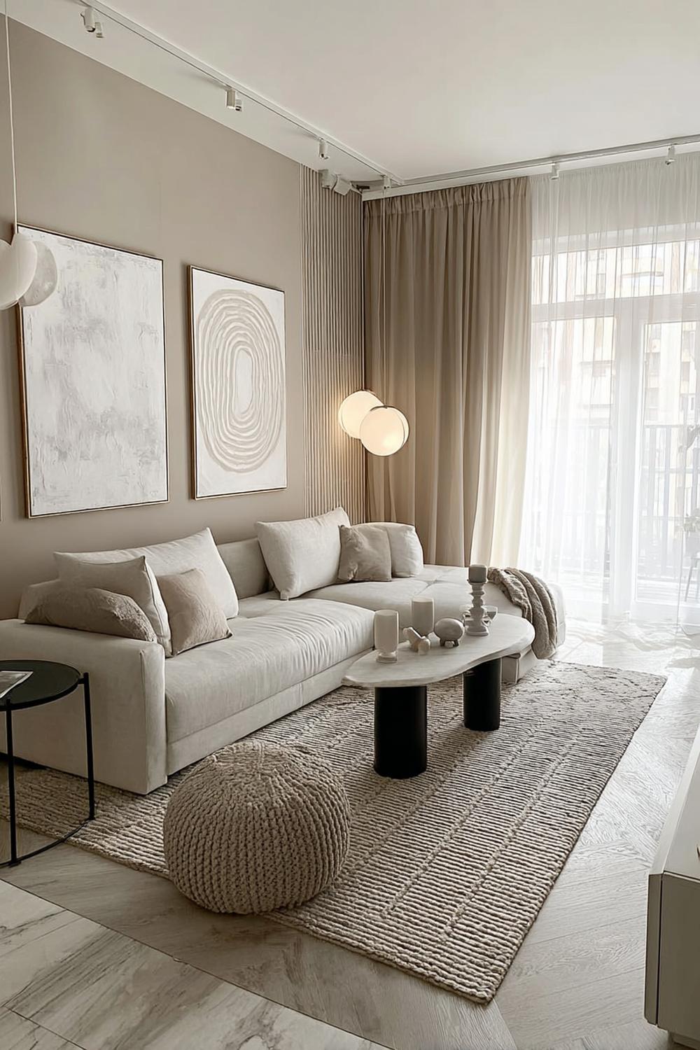 Layer Beige Curtains For Soft Modern Light Control