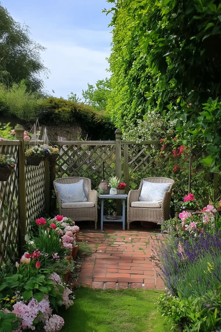 Layer Climbing Vines Over Lattice Panels for Natural Privacy