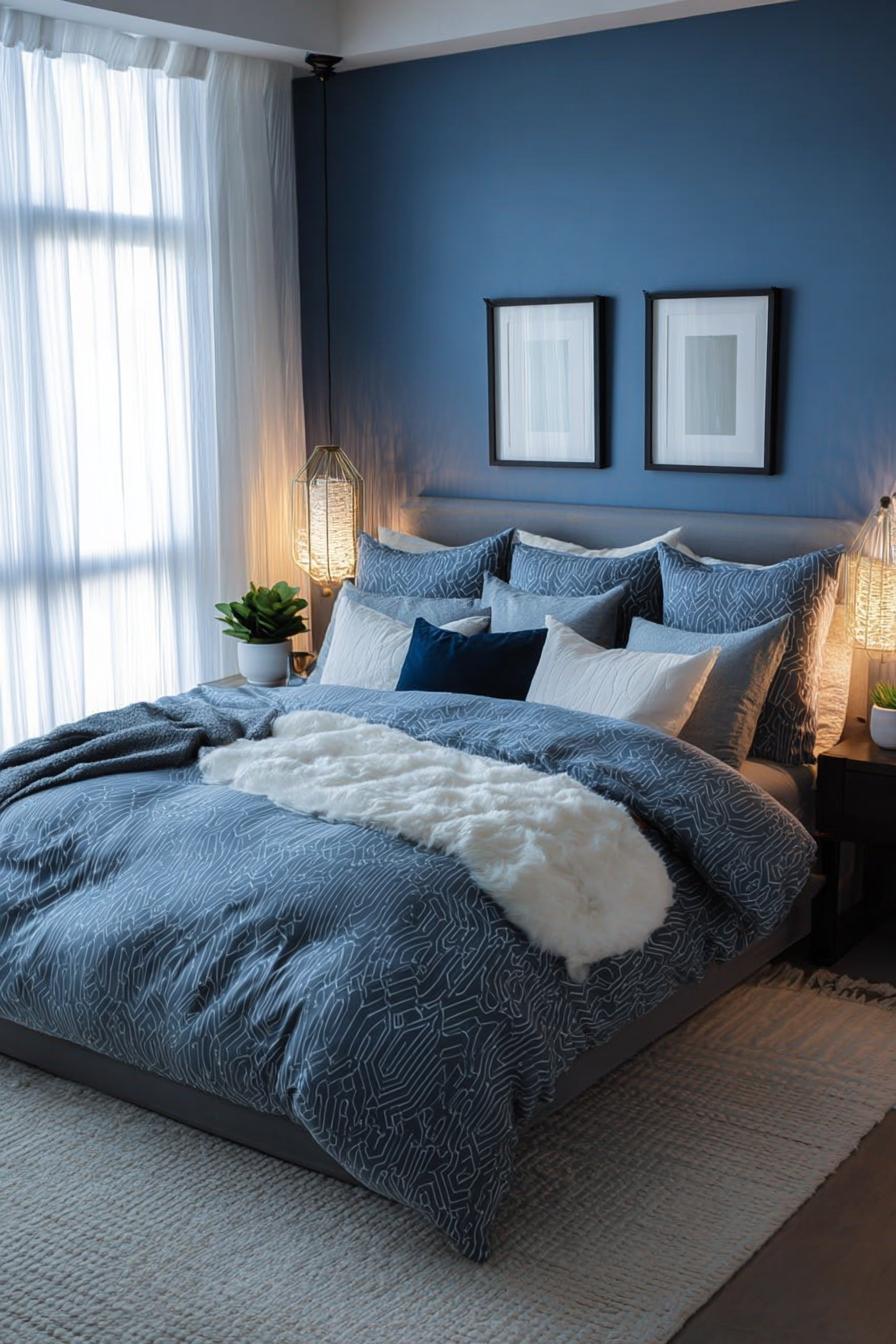 Layer Textured Throw Pillows For Inviting Bed Decor