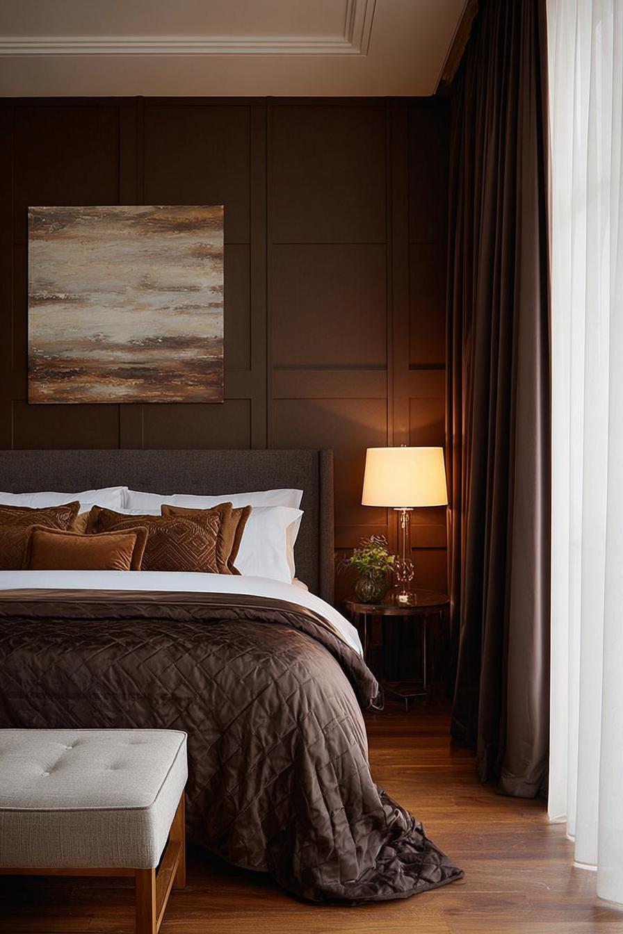 Layer Throw Pillows For a Cozy Brown and White Palette