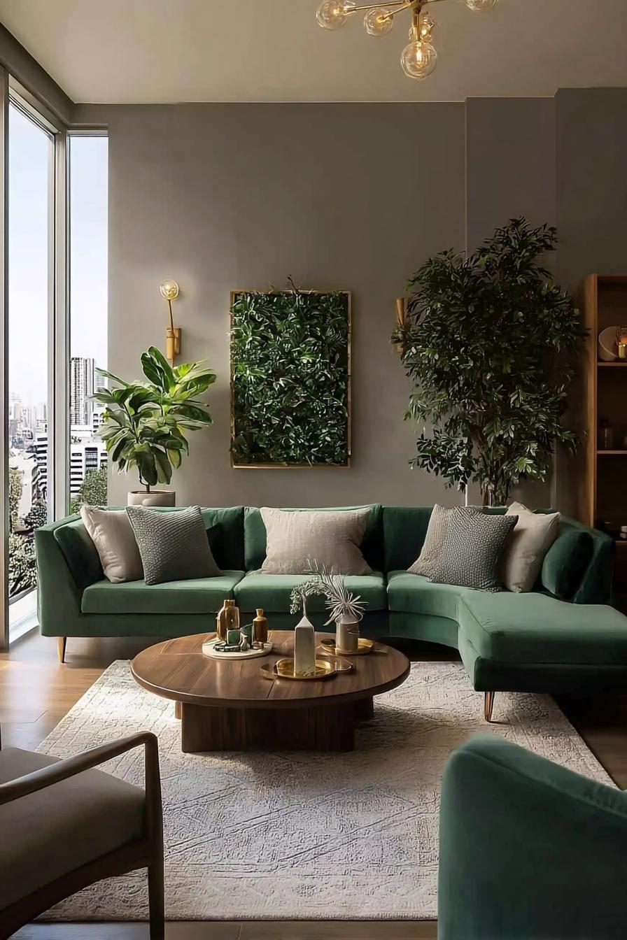 Mix Metallic Accents with Olive Hues For Modern Sophistication