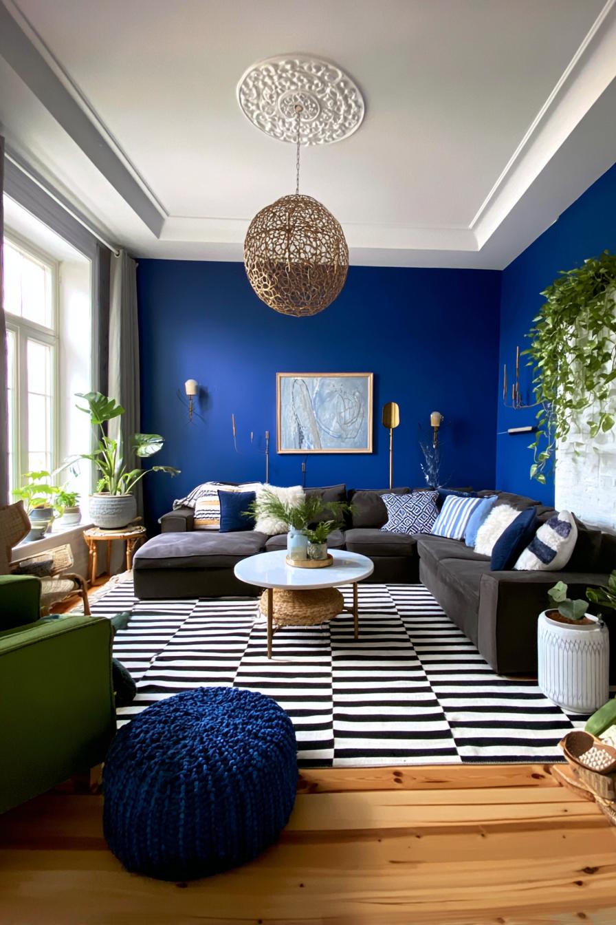 Mix Patterned Throw Pillows For Dynamic Living Room Ideas