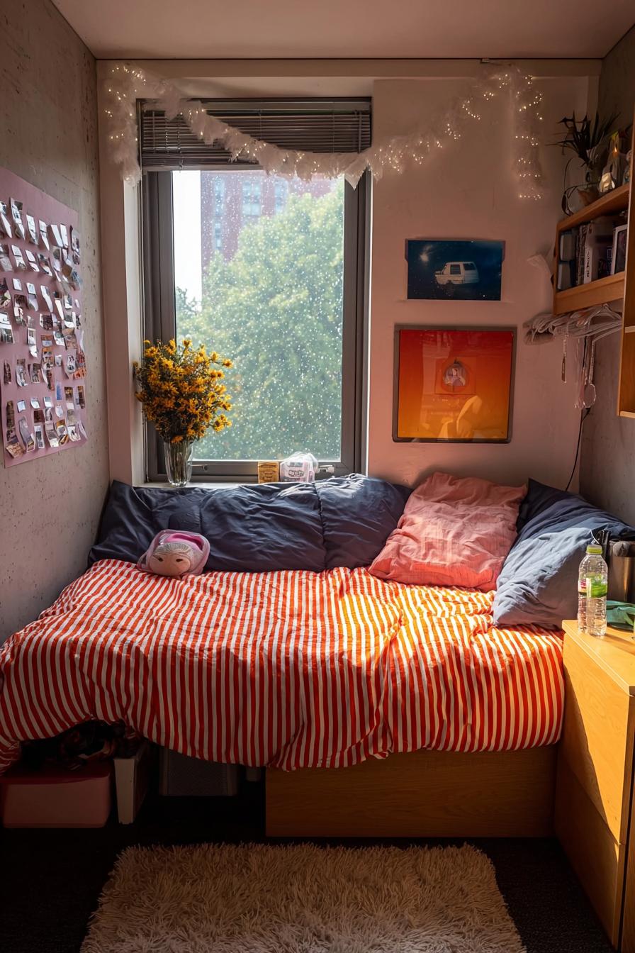 Mix Striped Bedding For a Bold Playful College Vibe