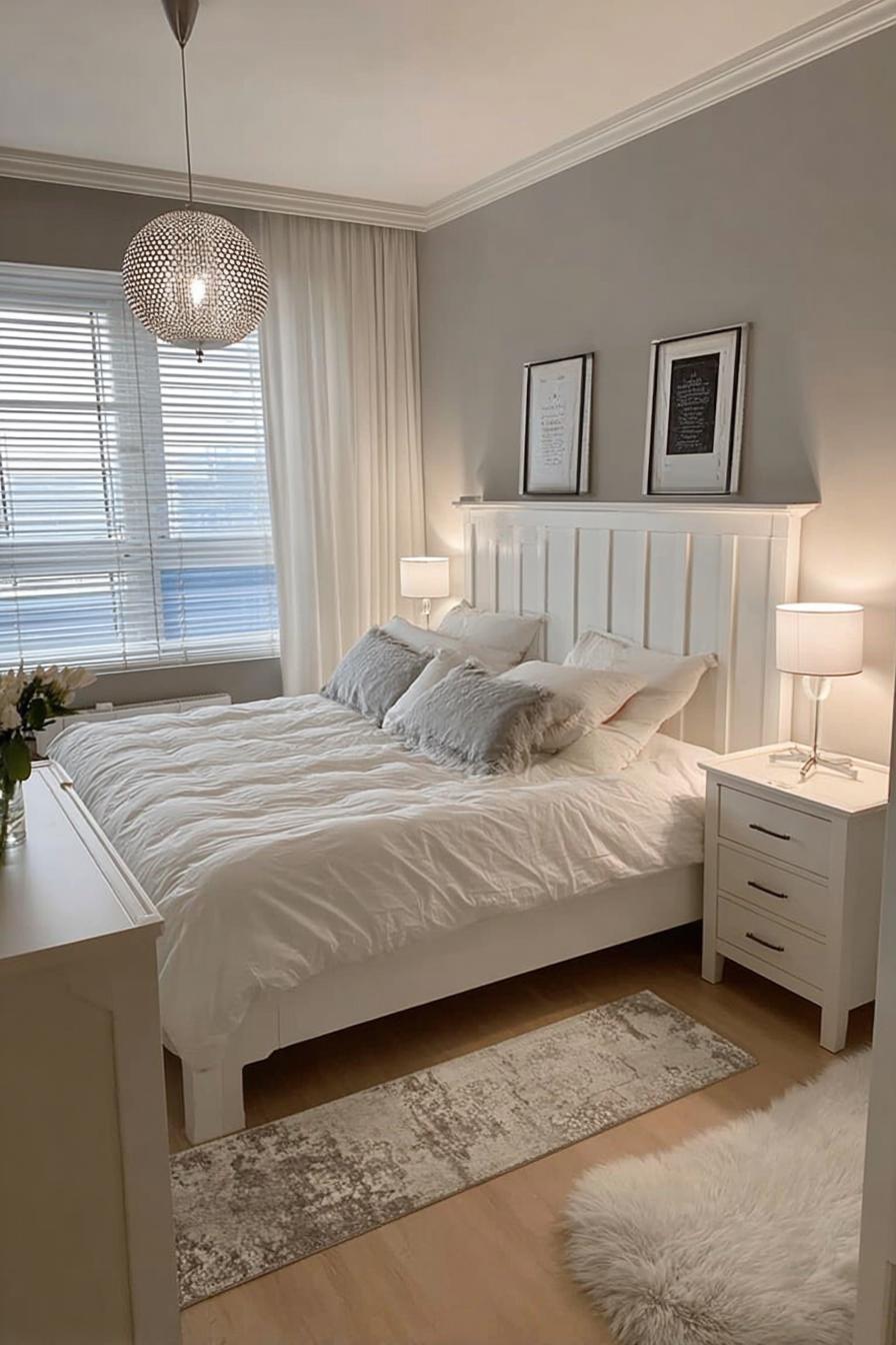 Opt For a Soft White Headboard For Subtle Dimensional Interest
