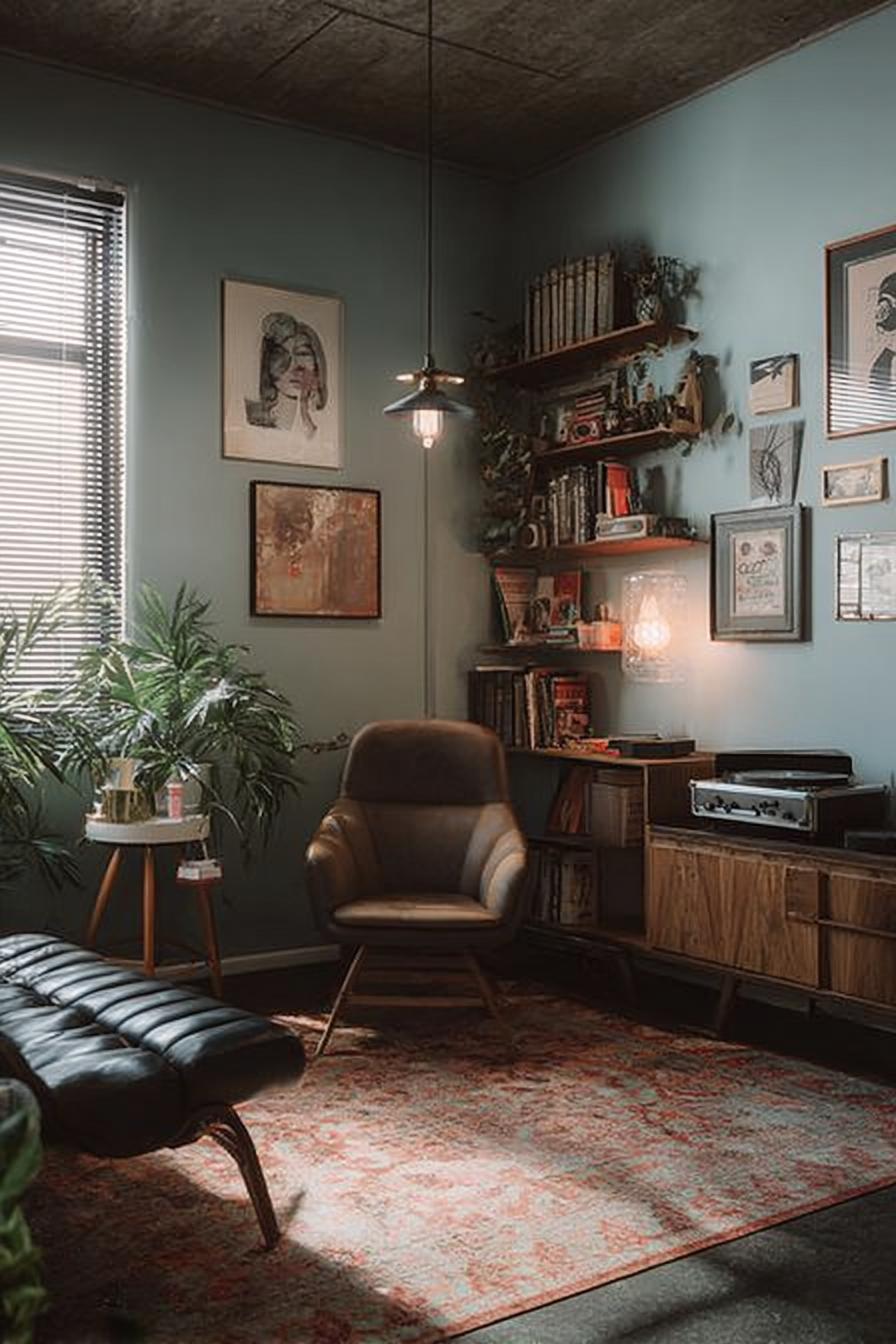 Opt For Warm Wooden Shelving to Enrich Vintage Boho Design