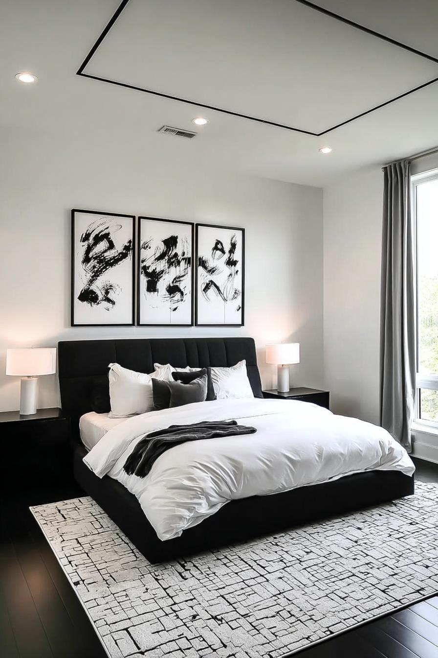 Outline the Ceiling with Black Trim For Added Graphic Interest