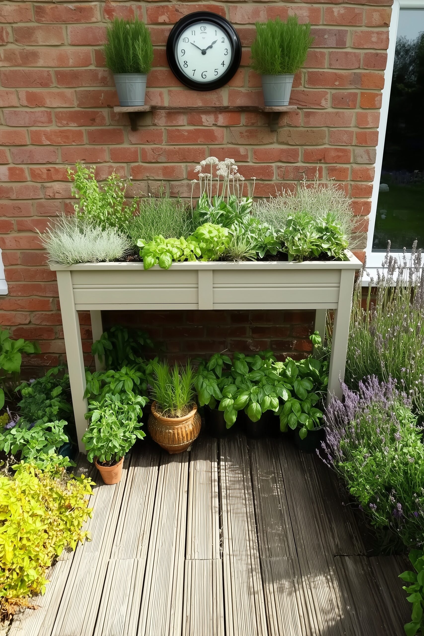 Place a Raised Herb Table for Easy Access Gardening