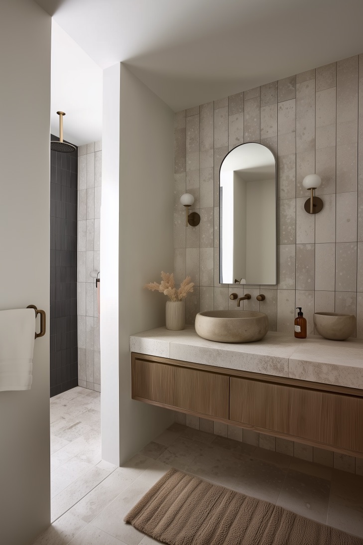 Place a Textured Bath Mat for Fun Floor Appeal