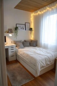 Place String Lights Around Windows To Brighten Small Space