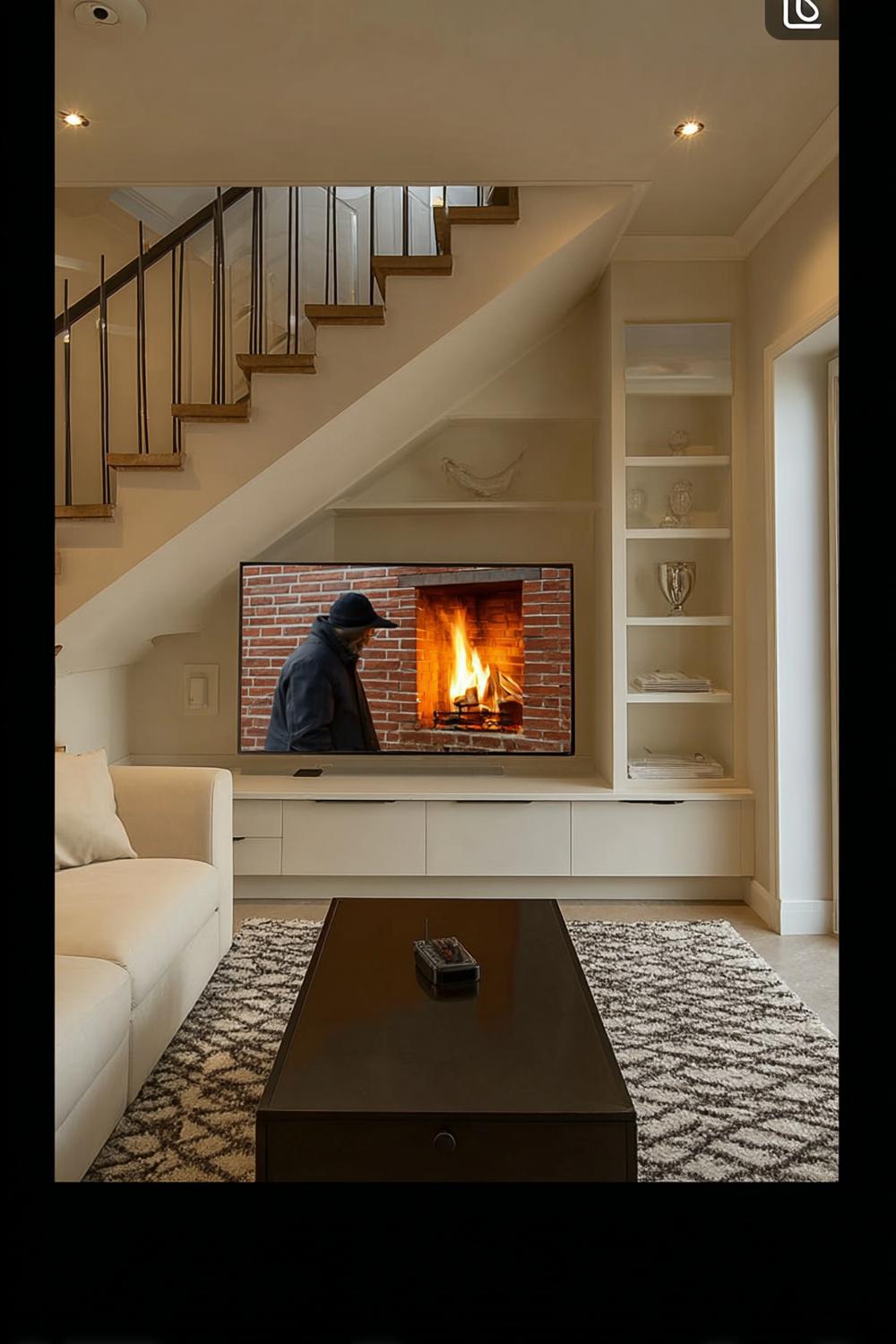 Position a Minimalist Tv Wall to Optimize Under Stairs Space