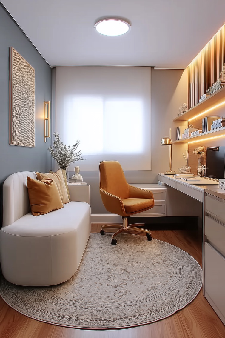 Select a Curved Sofa for Effortless Tiny Room Flow