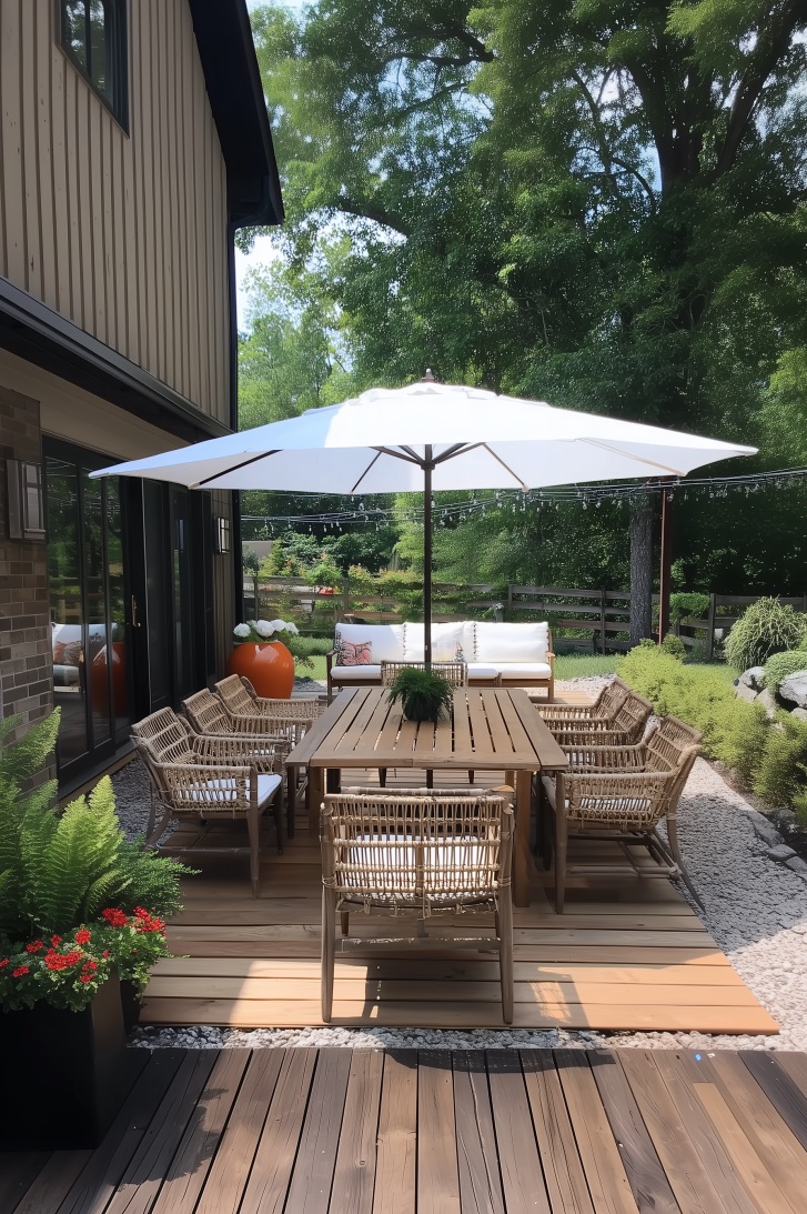 Set Up a Shaded Dining Zone with Patio Umbrella
