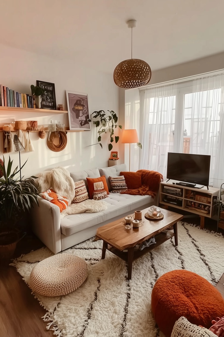 Show Off a Fluffy Shag Rug for Instantly Cozy Floors