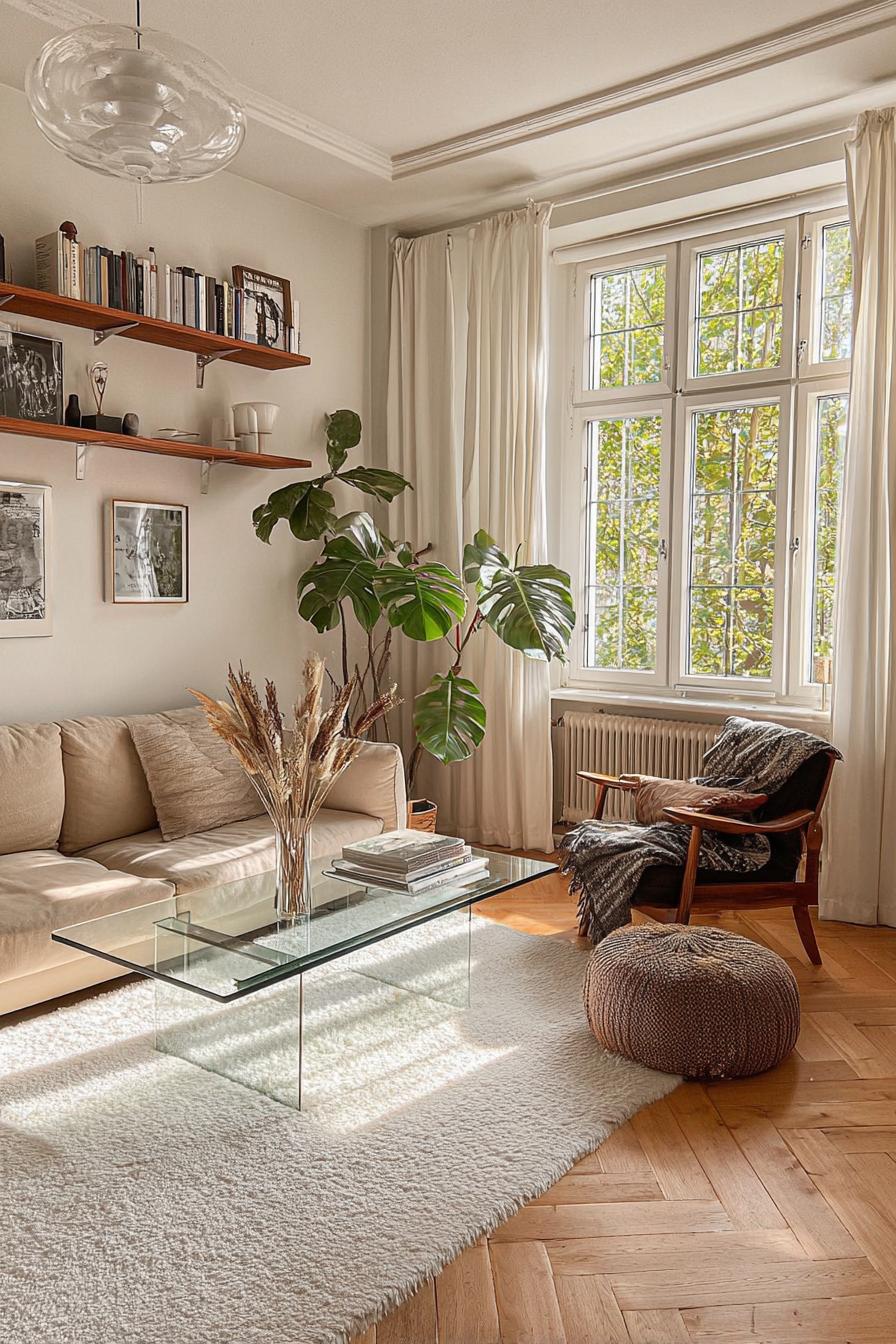 Showcase a Transparent Glass Table For Effortless Modern Style