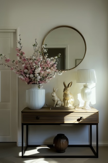 Showcase Bunny Figurines for Playful Spring Decorations