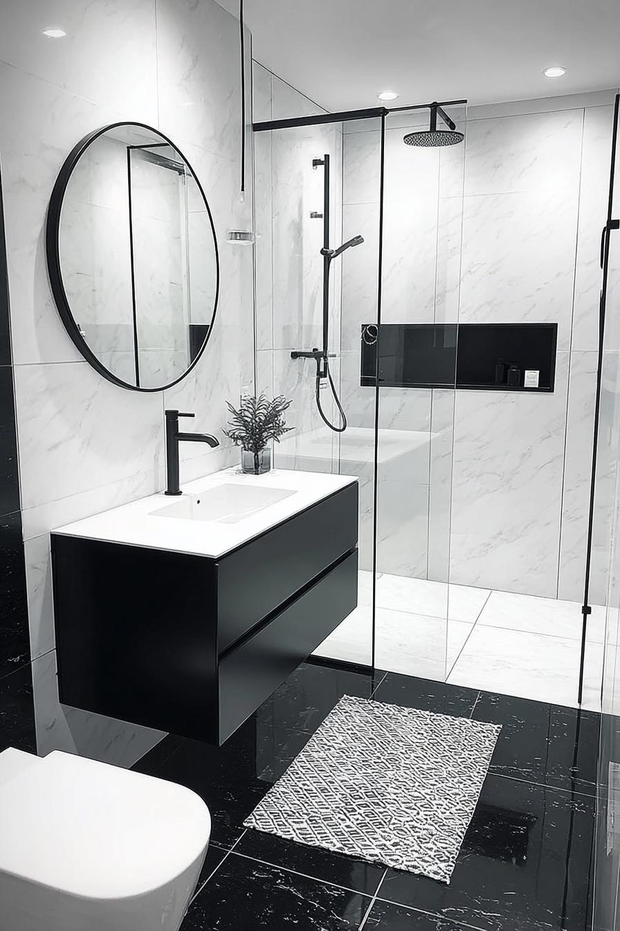 Showcase Sleek Floating Vanity For Contemporary Bathroom Ideas