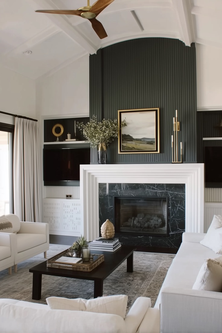 Showcase Tall Branch Arrangements for Dramatic Mantle Accent Ideas