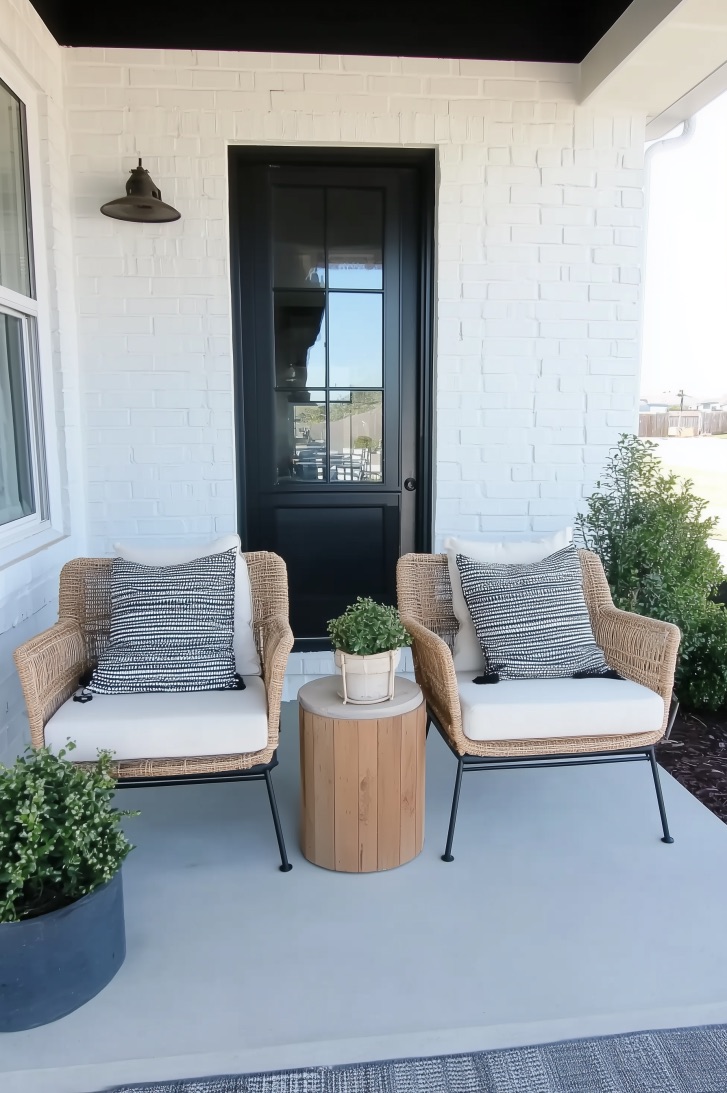 Showcase Woven Armchairs for Cozy Front Porch Decorating