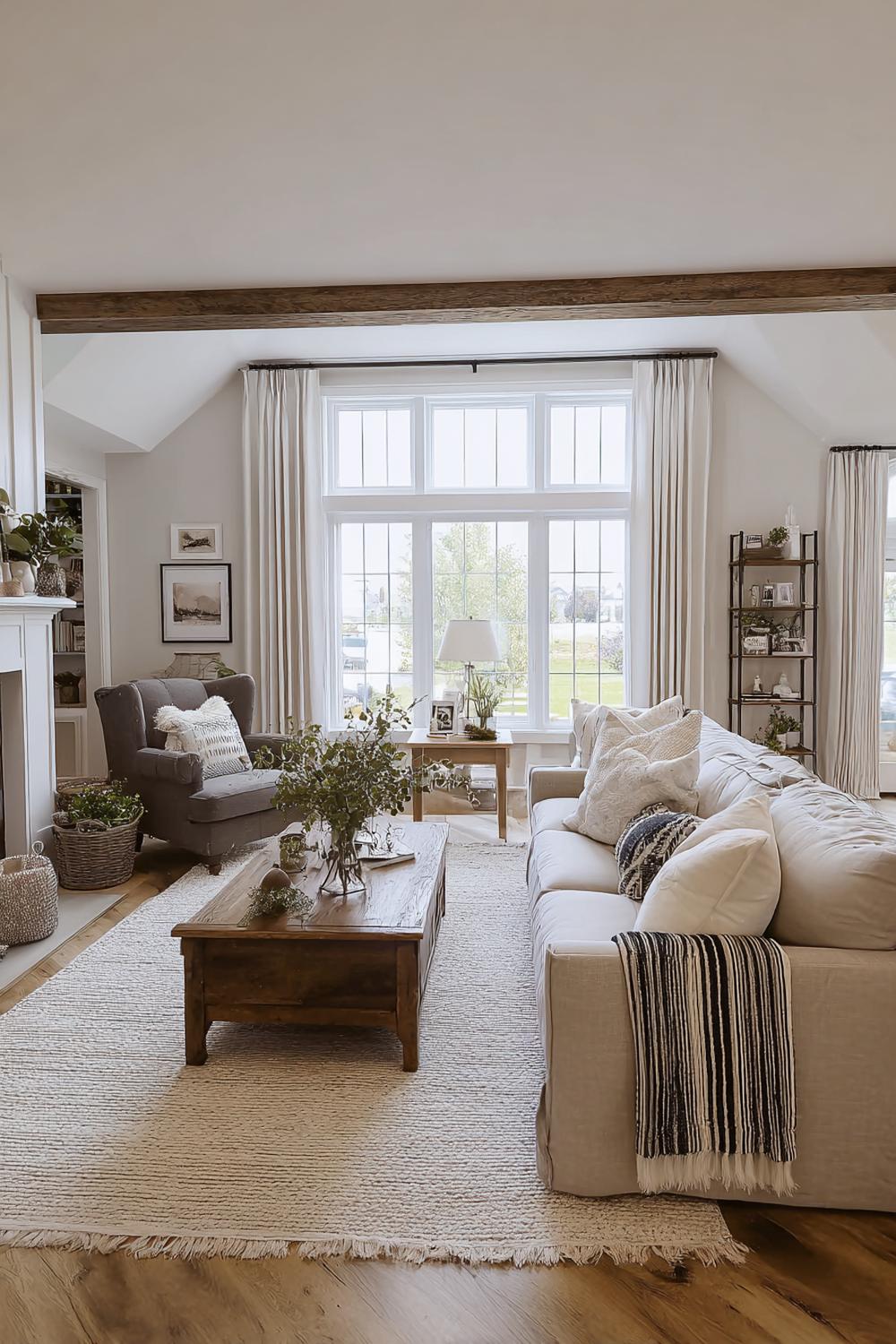Style with Neutral Throw Pillows For Subtle Farmhouse Layers