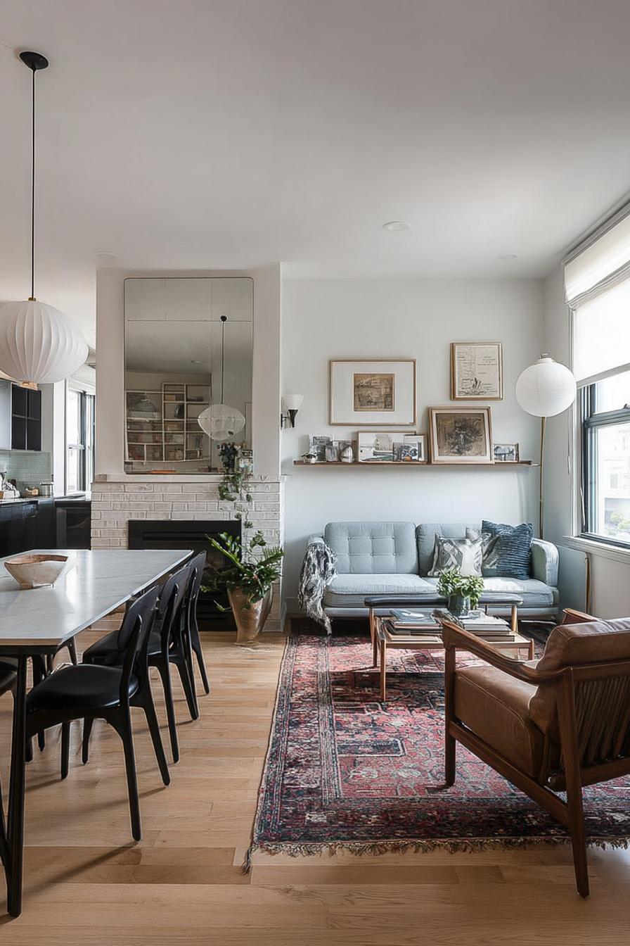 Use a Vintage Persian Rug to Define Living Room Colors