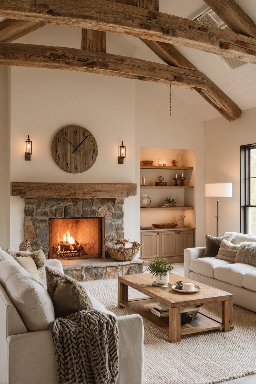 Use a Wooden Coffee Table For Effortless Farmhouse Gathering