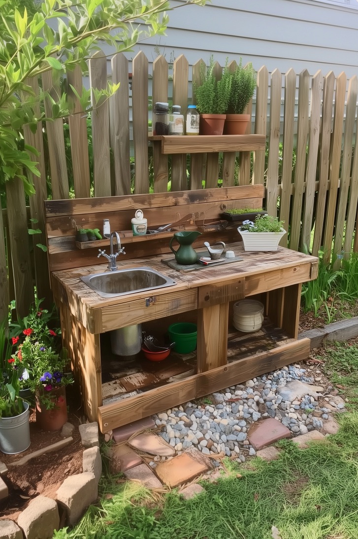 Use Mixed Gravel and Brick Paths for Inviting Outdoor Play