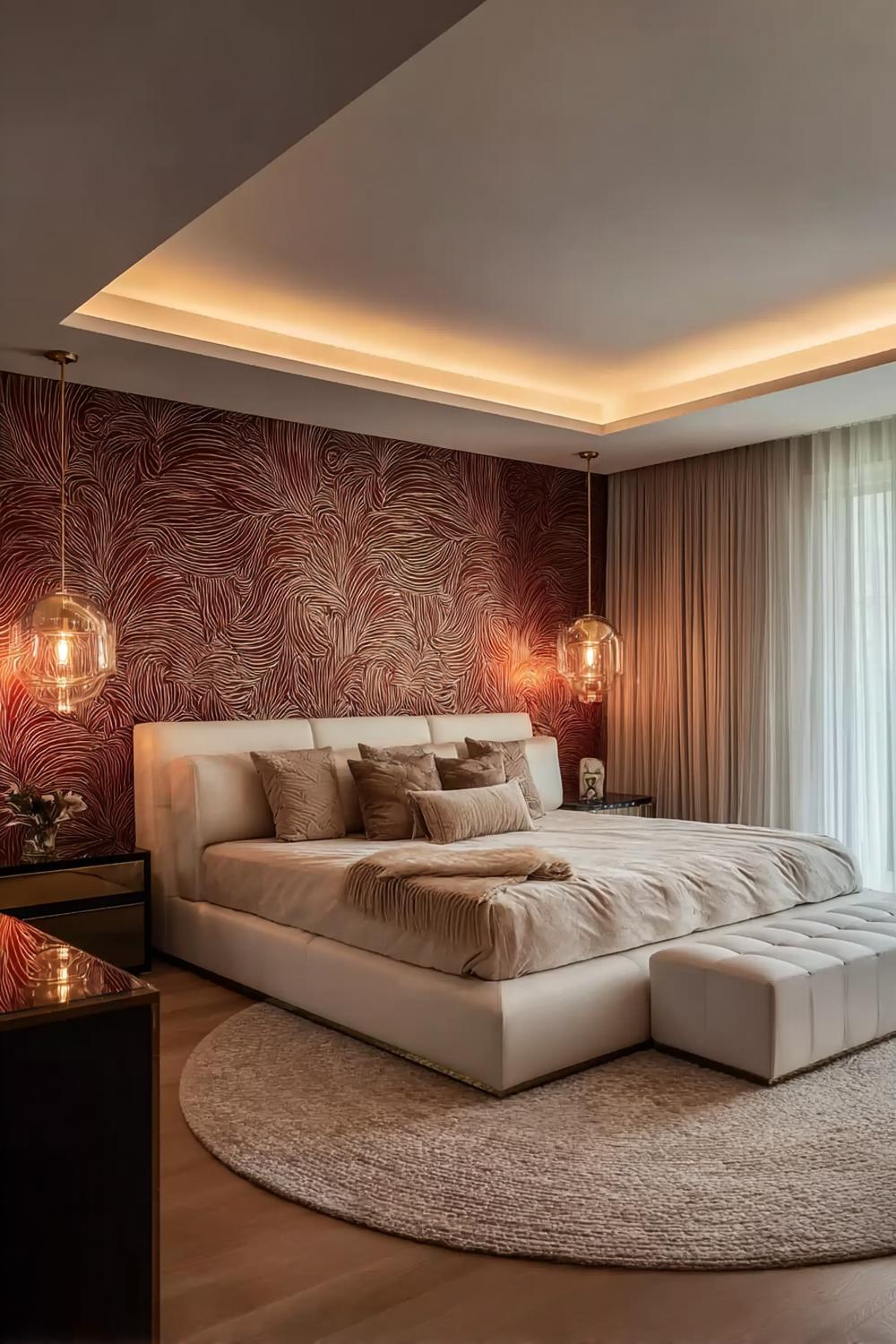 Use Pendant Lighting to Elevate Classy Bedroom Ambiance