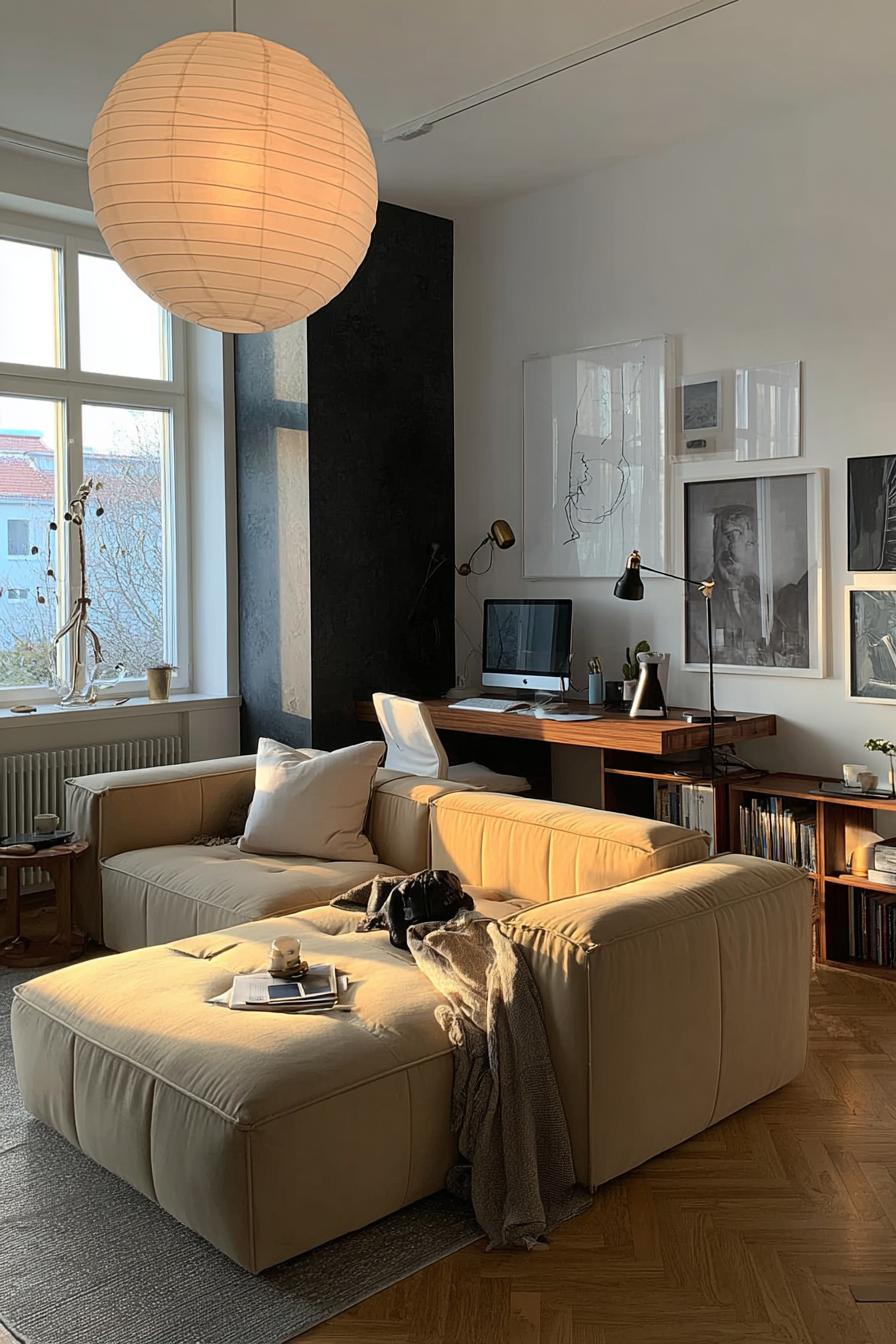 Utilize Cozy Leather Sectional For Apartment Comfort and Style