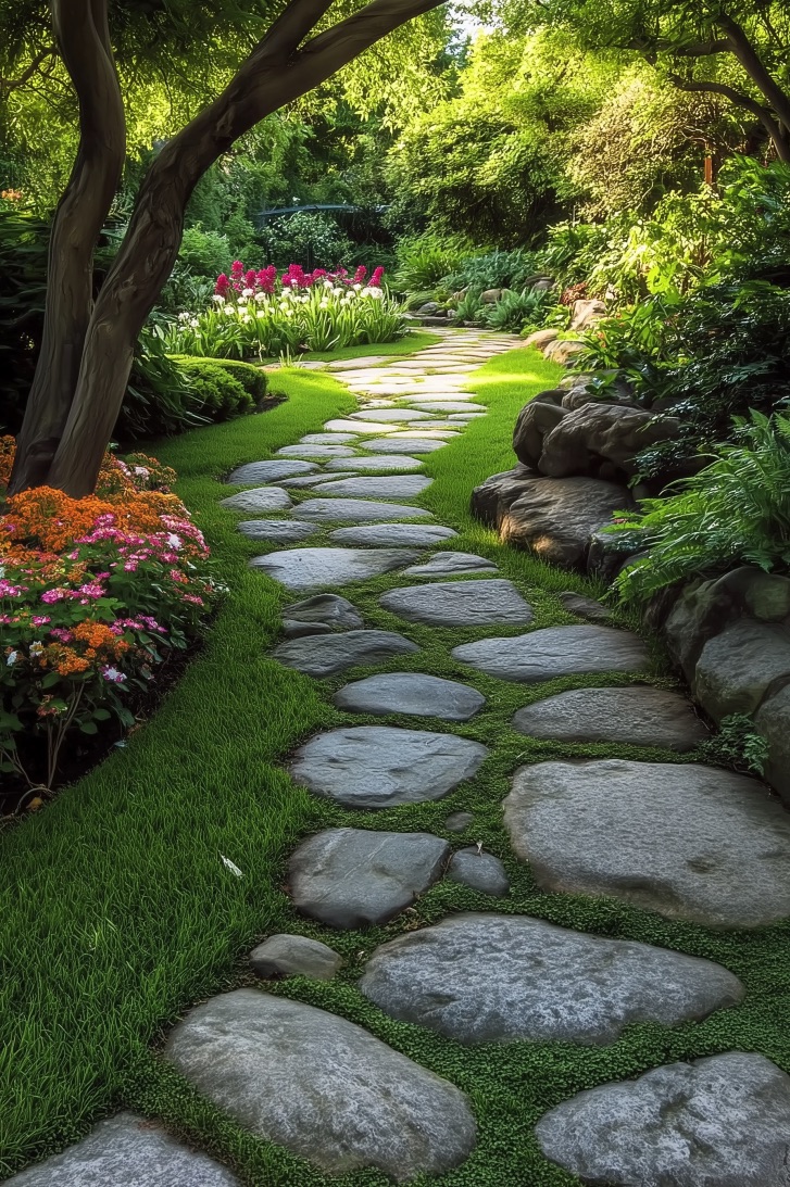 Weave Curved Path Layouts for Soft Inviting Garden Flow